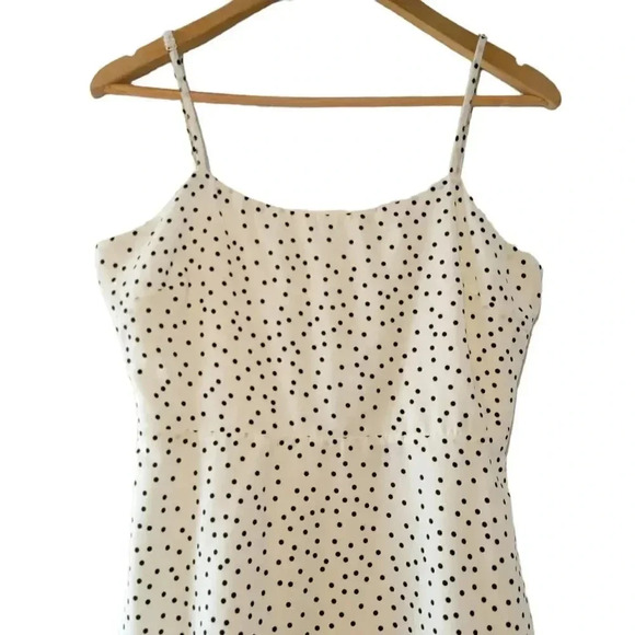 Lulu's Polkadot Spaghetti Strap Mini Casual Sundress Dress White Size Large. - Picture 3 of 11